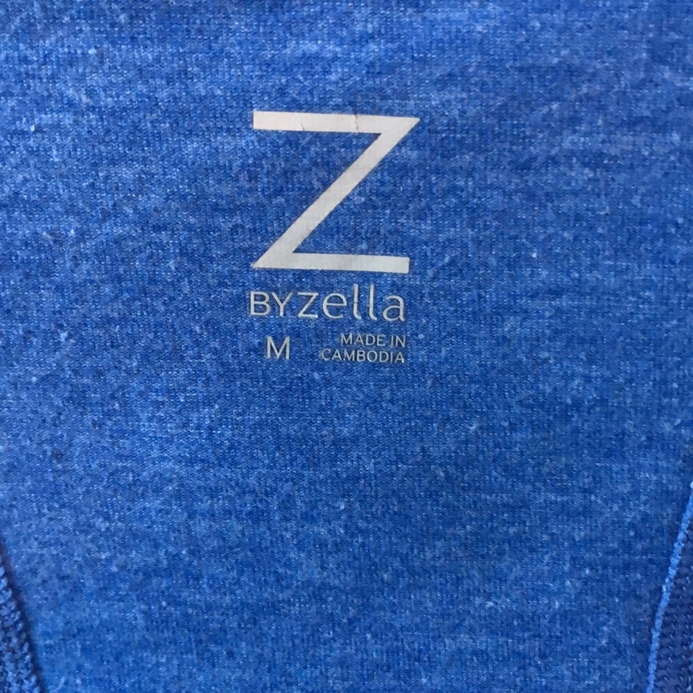 Z by Zella Blue Scoop Neck Short Sleeve Athletic T-Shirt Top Medium - Picture 7 of 8